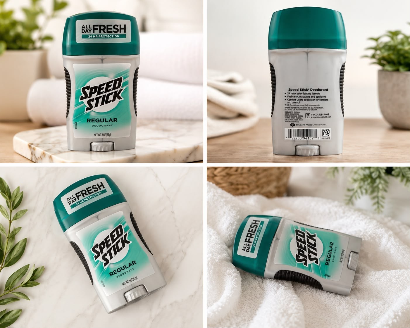 Pack of 2 SPEED STICK REGULAR DEODORANT ALL DAY FRESH 24hr  PROTECTION  MEN NEW