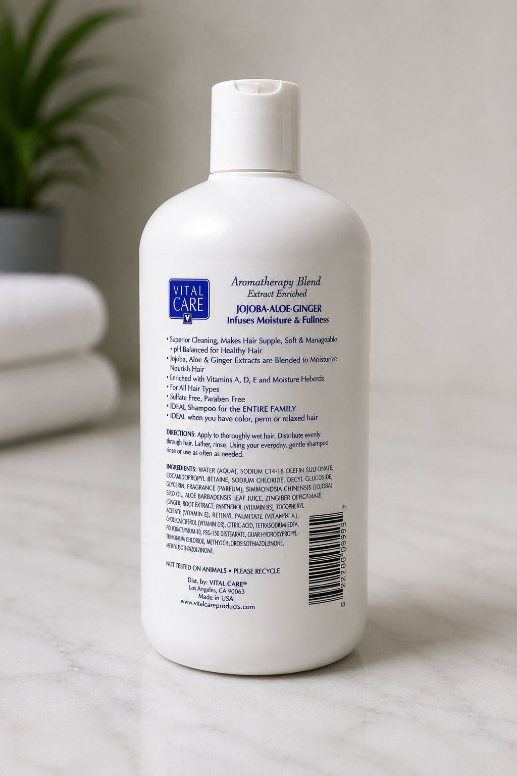 Vital Care Jojoba Aloe Ginger Shampoo 32 fl oz 950 ml Moisturizing Salon Classic
