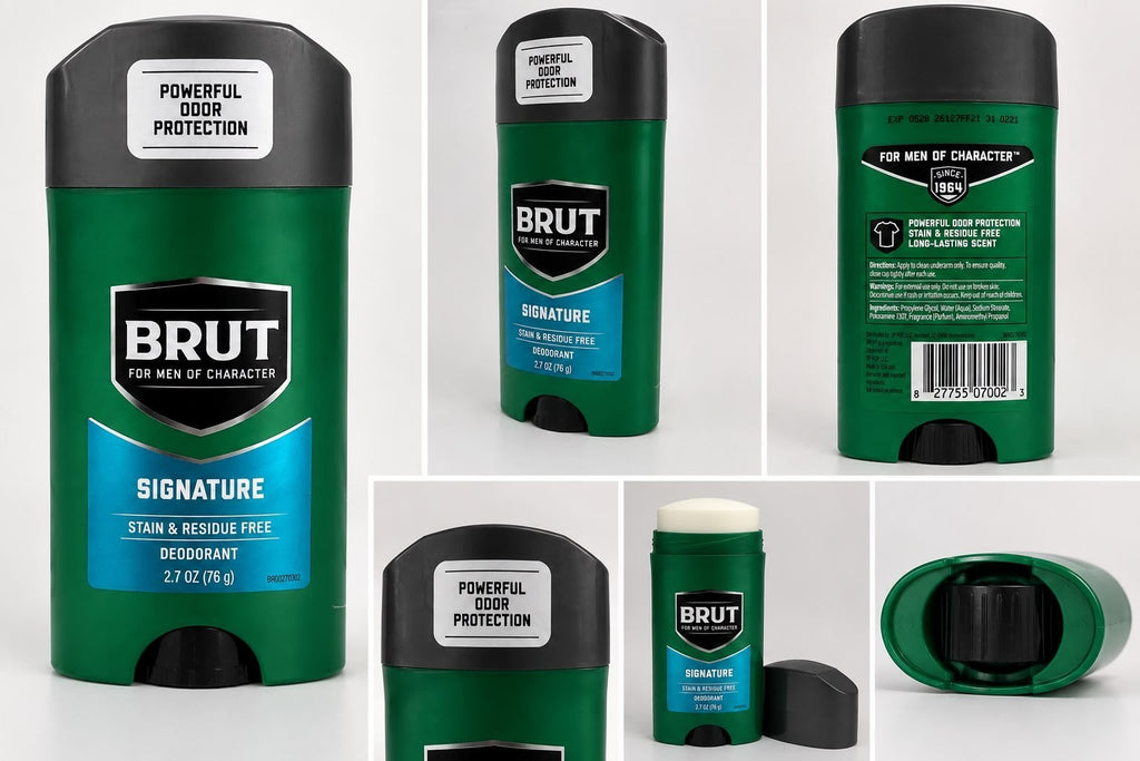 BRUT Signature Deodorant Stick for Men 2.7 oz Each – Pack of 6 – New