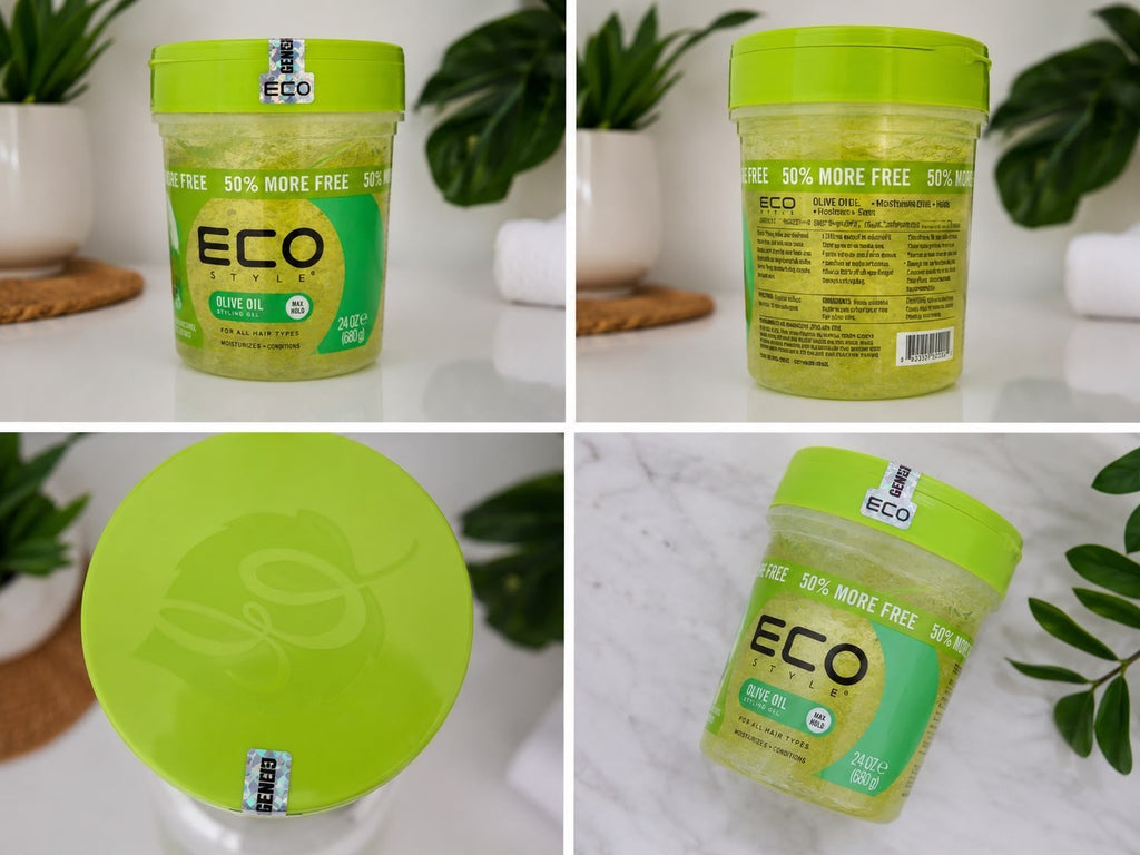 Eco Style Olive Oil Styling Gel 24 oz Pack of 2 Max Hold 50% More Free
