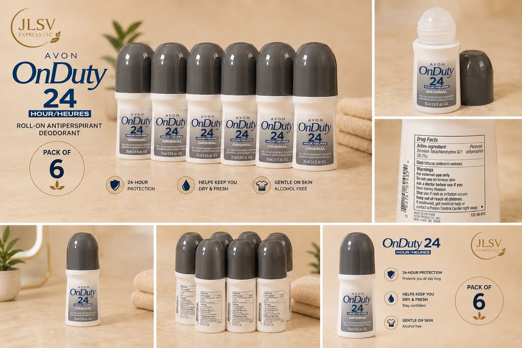 Avon OnDuty 24 Original Roll-On Antiperspirant Deodorant 2.6 fl oz Pack of 6