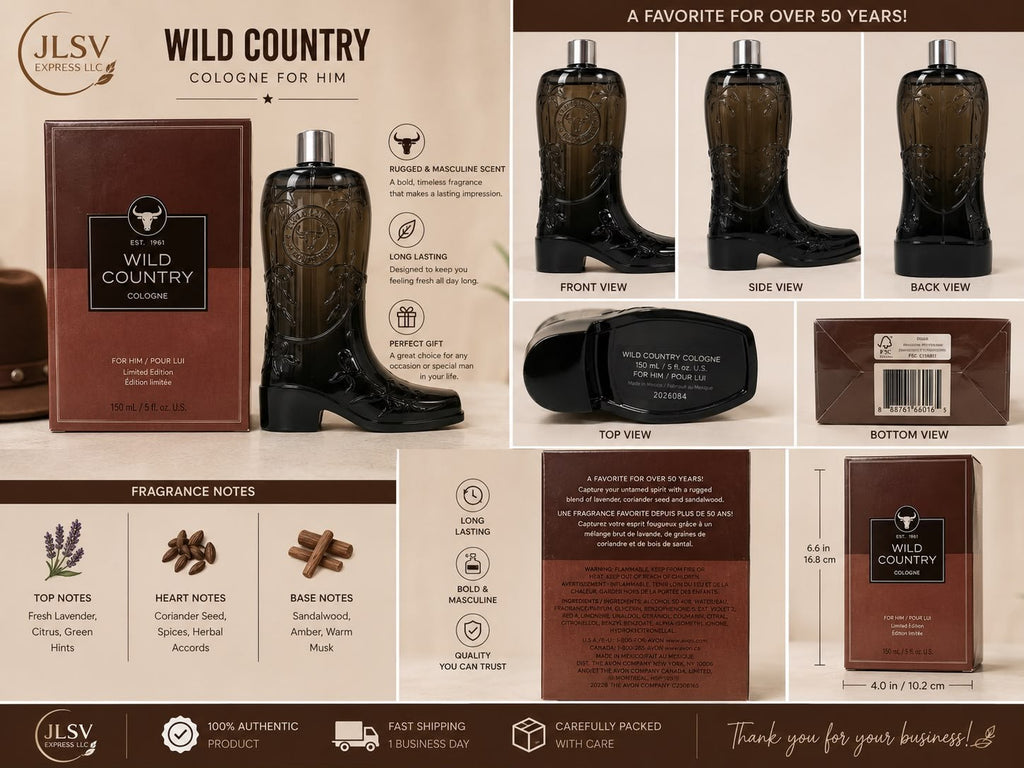 Wild Country Cologne for Men 5 oz 150 mL Limited Edition Fragrance Spray New