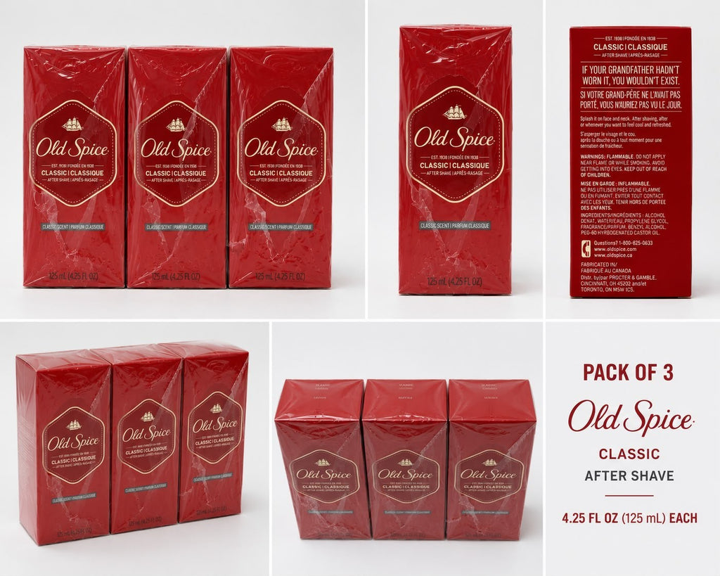 PACK OF 3 Old Spice Classic After Shave 4.25 Fl oz 125 mL new