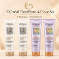 L’Oréal Ever Pure 4 Piece Set 2 Shampoo 2 Conditioner 8.5 oz Sulfate-Free