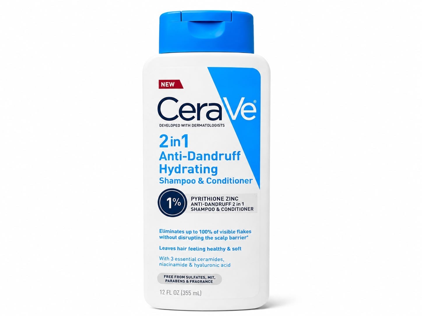 CeraVe 2 in 1 Anti-Dandruff Hydrating Shampo and Conditioner !2 oz New sealed