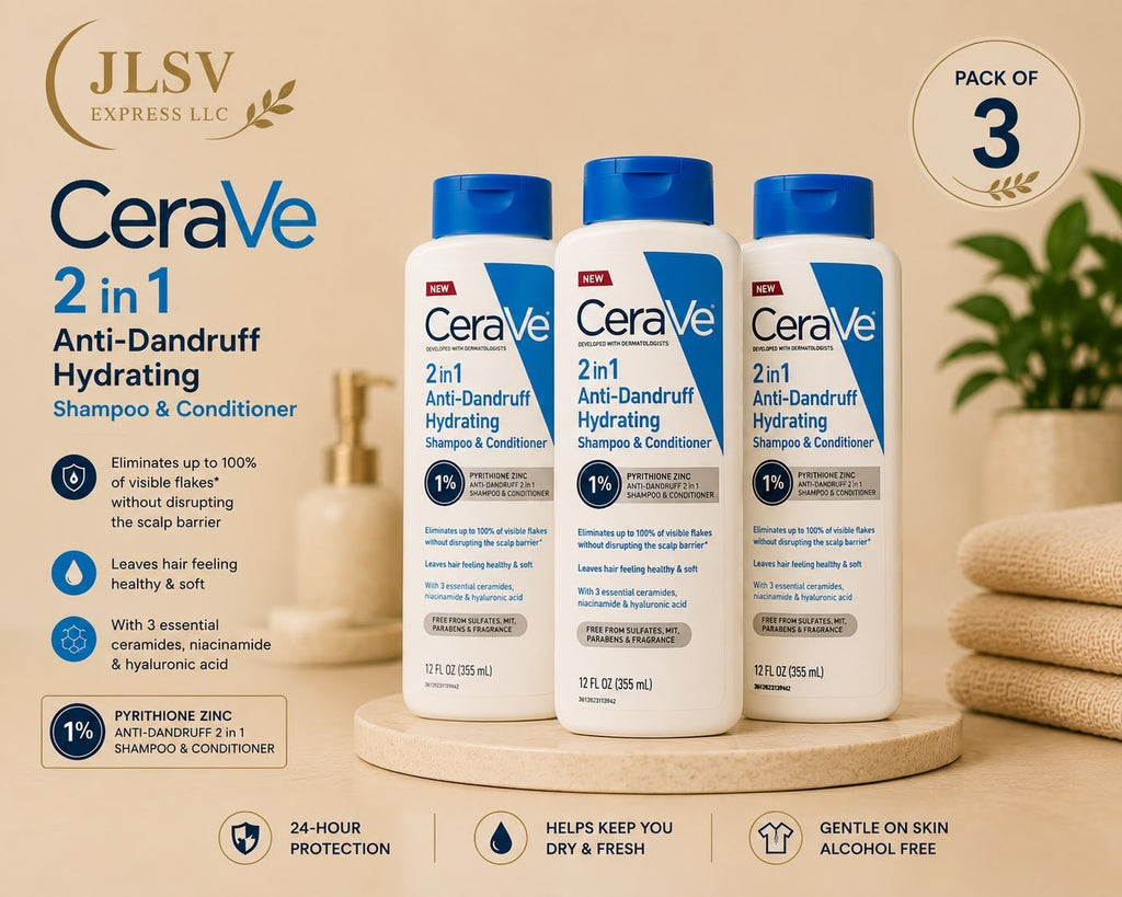 CeraVe 2-in-1 Anti-Dandruff Shampoo & Conditioner 12 fl oz (355ml) Pack of 3