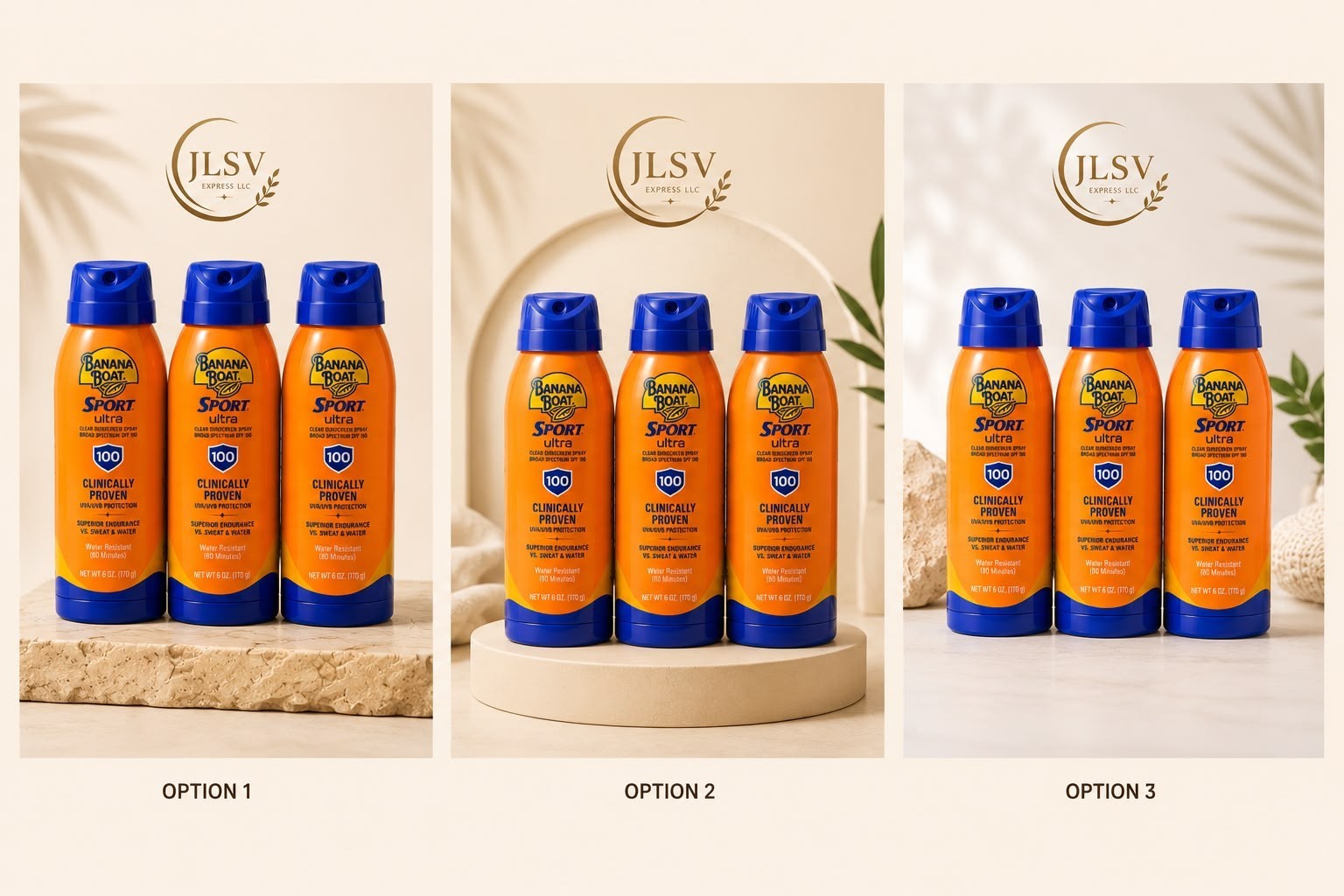 Banana Boat Sport Ultra Sunscreen Spray SPF 100, 6 oz Each, Pack of 3