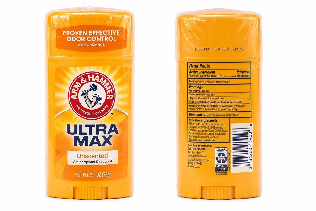 Arm & Hammer Ultra Max Antiperspirant Deodorant 2.6 oz Each – Pack of 6