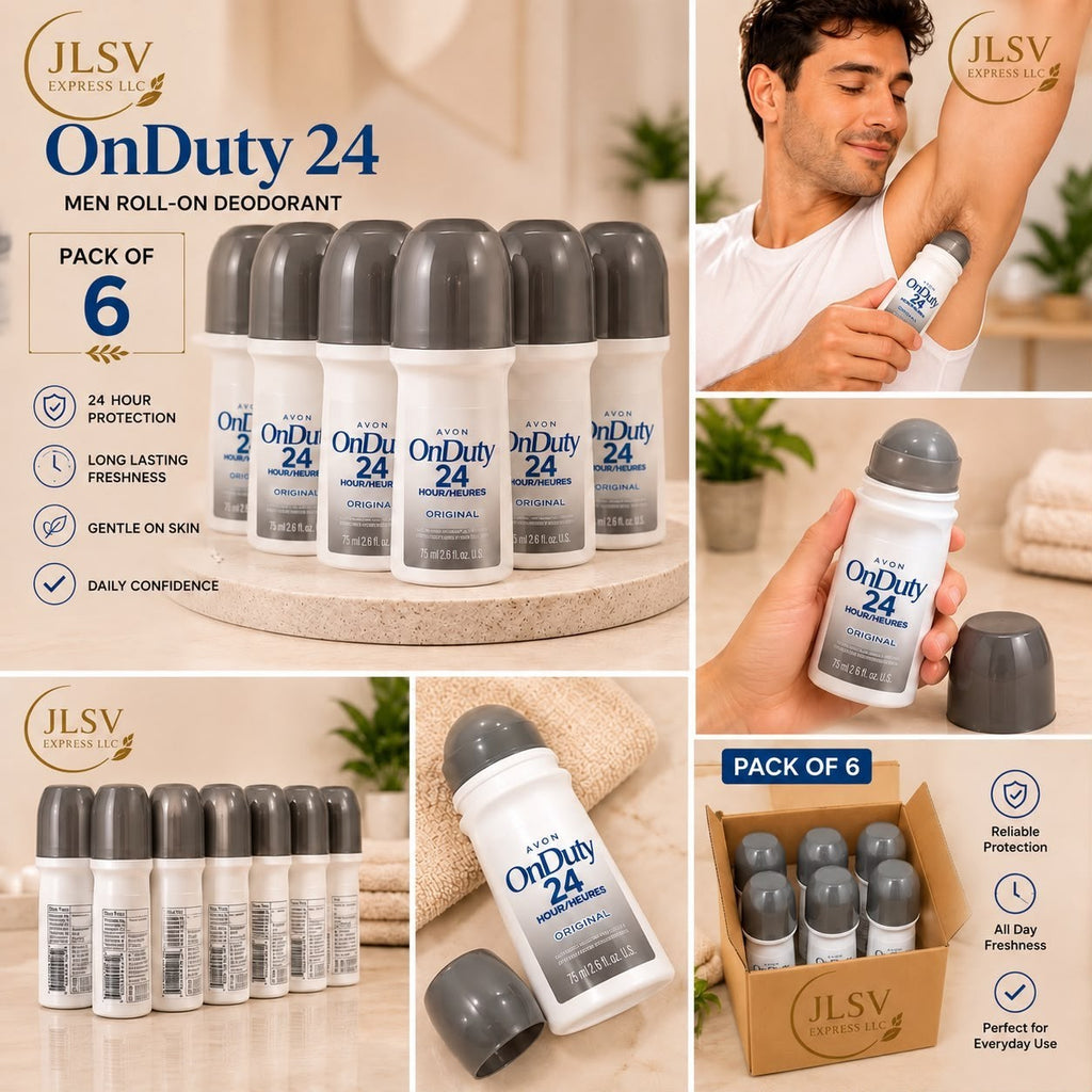 Avon OnDuty 24 Original Roll-On Antiperspirant Deodorant 2.6 fl oz Pack of 6