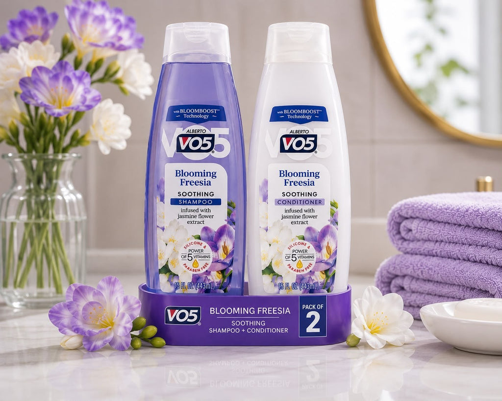 PACK OF 2 V05 Moisturizing Shampoo & Conditioner 400ml Dry Hair Floral Scent