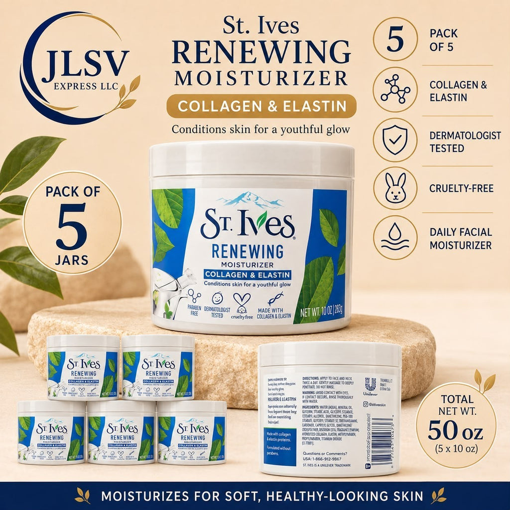 St. Ives Renewing Moisturizer Collagen & Elastin 10 oz Facial Cream New Pack 5