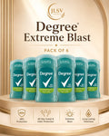 Degree Extreme Blast Antiperspirant Deodorant 2.7 oz, 48-Hour Protection, 6 Pack