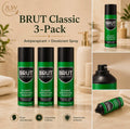 BRUT Classic Antiperspirant + Deodorant Spray 6 oz (170 g) – 3 Pack